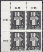 1960, Rakousko, 1081, EUROPA, 4blok, **