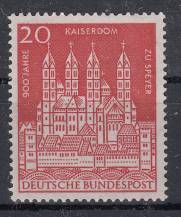 1961, Bundes, 0366, 900 let dómu ve Špýru, **