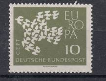 1961, Bundes, 0367y, EUROPA, papír fl, **