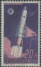 1961, ČSR II, 1165, Výzkum vesmíru: Start rakety ∗∗