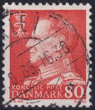 1961, Dánsko, 397x, Výplatní známka: Král Frederik IX. ⊙ 