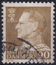 1961, Dánsko, 398x, Výplatní známka: Král Frederik IX. ⊙ 