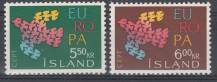 1961, Island, 0354/0355, EUROPA, **
