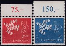 1961, Lucembursko, 0647/0648p, EUROPA  ✶✶  o H