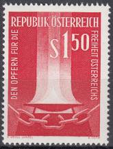 1961, Rakousko, 1084, Uctění památky obětí za svobodu Rakouska, **