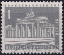 1962, Berlín, 140y, Výplatní známka: Berlínské pohledy na město (II) - Braniborská brána  ⊙