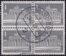 1962, Berlín, 140ySt, Výplatní známka: Berlínské pohledy na město (II) - Braniborská brána  ⊙  ⊞