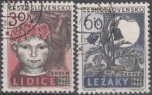 1962, ČSR II, 1253/1254, 20. výročí vyhlazení Lidic a Ležáků, ⊙