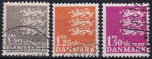 1962, Dánsko, 0400/0402x, Výplatní známka: Malý říšský znak ⊙ 