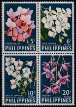 1962, Filipíny, 0692/0695ASt, Výplatní známky: Orchideje ✶✶/✶