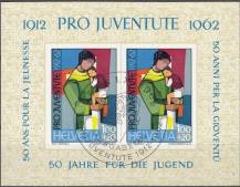 1962, Švýcarsko, A018, Pro Juventute: 50 let Pro Nadace Pro Juventute ⊙