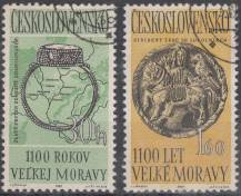 1963, ČSR II, 1316/1317, 1100. výročí Velké Moravy, ⊙