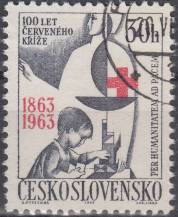 1963, ČSR II, 1319, 100. výročí založení Červeného kříže, ⊙