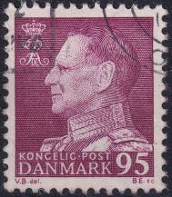 1963, Dánsko,0416, Výplatní známka: Král Frederik IX. ⊙ 