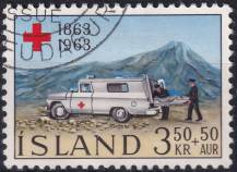 1963, Island, 0376, 100 let Mezinárodního Červeného kříže ⊙