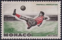 1963, Monako, 0745, 100 let anglického fotbalového svazu; vítězství AS Monaka ve francouzské mistrovství: hráč fotbalu ✶✶