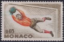 1963, Monako, 0746, 100 let anglického fotbalového svazu; vítězství AS Monaka ve francouzské mistrovství: brankář ✶✶
