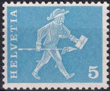 1963, Švýcarsko, 0696y, Výplatní známka: Motivy z historie pošty ✶✶