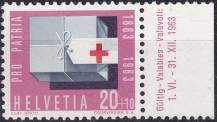 1963, Švýcarsko, 0777, "Pro Patria": Červený kříž ✶✶ o P