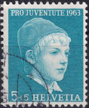 1963, Švýcarsko, 0786y, "Pro Juventute": Hlava chlapce ⊙
