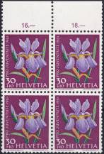 1963, Švýcarsko, 0789p, "Pro Juventute": Luční a zahradní květiny - Centaurea cyanus-Compositae ✶✶ ⊞ o H