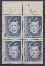 1964, Berlín, 241, 1. výročí úmrtí Johna F. Kennedyho, 4blok, počitadlo, **
