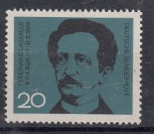 1964, Bundes, 0443, Výročí úmrtí F.Lassalla, **