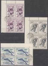 1964, ČSR II, 1353/1355, IX. zimní OH Innsbruck 1964, 4blok, r, ⊙