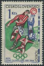 1964, ČSR II, 1396, XVIII. letní OH Tokio 1964: Fotbal ∗∗
