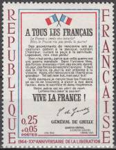 1964, Francie, 1484, 24. výročí "Veřejné výzvy k boji z 18. června 1940" ∗∗