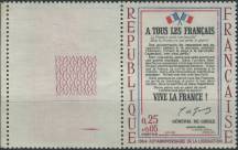 1964, Francie, 1484KL, 24. výročí "Provolání z 18. června 1940" ∗∗