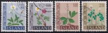 1964, Island, 0381/0384, Výplatní známky: Květiny ⊙
