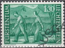 1964, Lichtenštejnsko, 0438, Výplatní známka: Zemské motivy ⊙