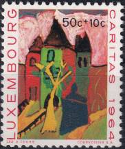 1964, Lucembursko, 0703, Caritas: 3 věže  ✶✶