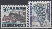 1965, Belgie, 1409/1410, Výplatní známky: Pamětihodnosti, **