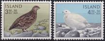 1965, Island, 0388/0389, Výplatní známky: Alpská koroptev ✶✶
