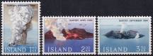 1965, Island, 0392/0394, Výplatní známky: Nový ostrov Surtsey na jižním pobřeží Islandu ✶✶