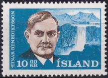 1965, Island, 0397, 25. výročí Einara Benediktssona ✶✶