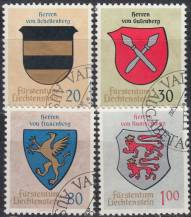 1965, Lichtenštejnsko, 0450/0453, Znaky (II) ⊙