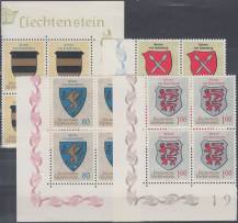 1965, Lichtenštejnsko, 0450/0453, Znaky (II) ∗∗ 4blok