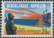 1965, Nizozemské Antily, 0162, 300 let Sboru námořní pěchoty ∗∗