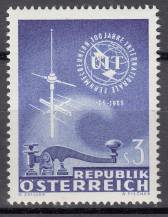 1965, Rakousko, 1181, 100 let Mezinárodní telekomunikační unie, **