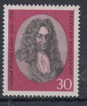 1966, Bundes, 0518, Výročí úmrtí G.W.Leibnize, **