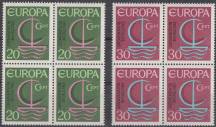 1966, Bundes, 0519/0520, EUROPA, 4bloky, **