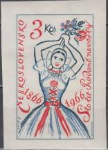 1966, ČSR II, 1508, 100. výročí opery Prodaná nevěsta ✶✶