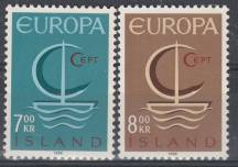 1966, Island, 0404/0405, EUROPA, **