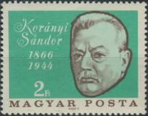 1966, Maďarsko, 2253A, 100. výročí narození Sándora Korányiho ∗∗