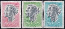 1966, Monako, 0844/0846, Letecké známky: Knížecí pár   ✶✶