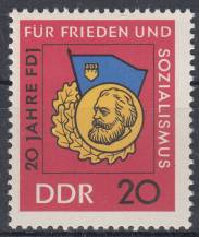 1966, NDR, 1167, 20 let Svobodné německé mládeže (FDJ), **