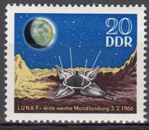 1966, NDR, 1168, První cesta modulu Luna 9 k Měsíci, **